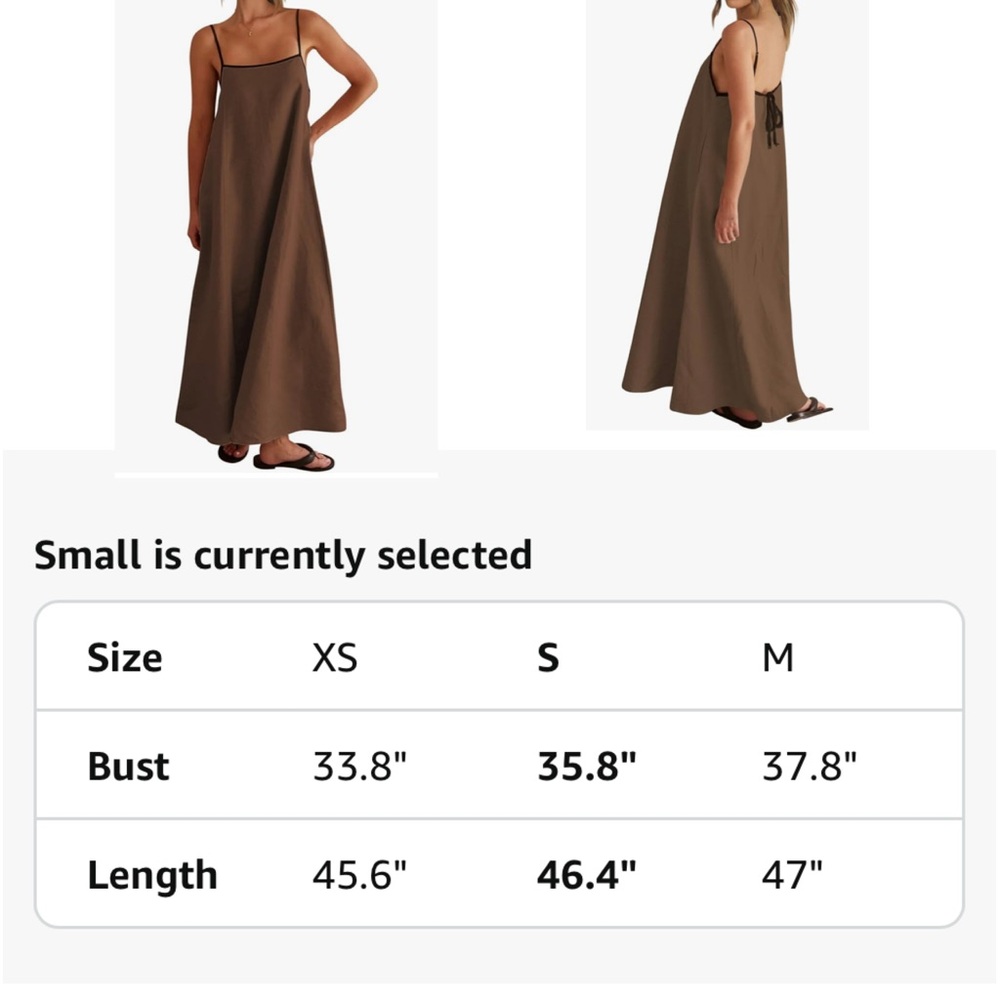 Summer Linen Maxi Dress w/Contrasting Color Spaghetti Strap Backless - Picture 7 of 11